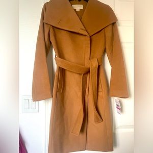 PETITE Michael Kors Camel Coat